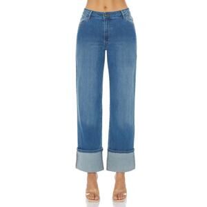 NEW MORRISON DENIM cuffed wide leg jeans in retro wash